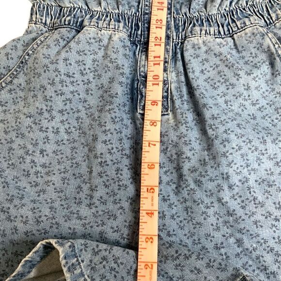 American EAGLE 100% Cotton Denim 5 Pocket Romper Elasticized Waist Tall Sz S NWT - Picture 7 of 15